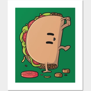 Funny Breakdancing Taco Posters and Art